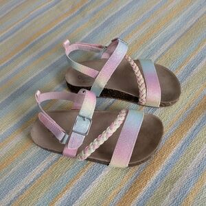 ⭐ Oshkosh Bgosh Faith Rainbow Ombre Sandals Size 12